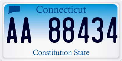 CT license plate AA88434