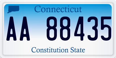 CT license plate AA88435