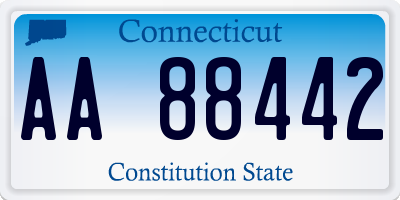 CT license plate AA88442