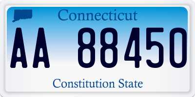 CT license plate AA88450