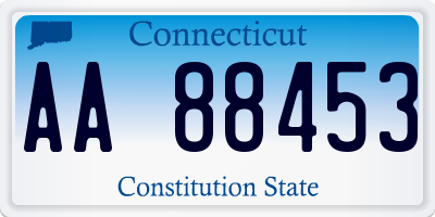 CT license plate AA88453