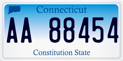 CT license plate AA88454