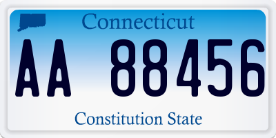 CT license plate AA88456