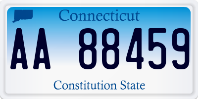 CT license plate AA88459