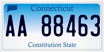 CT license plate AA88463