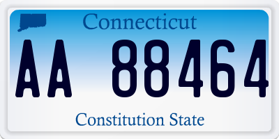 CT license plate AA88464