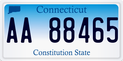 CT license plate AA88465