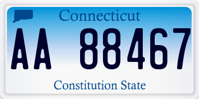 CT license plate AA88467