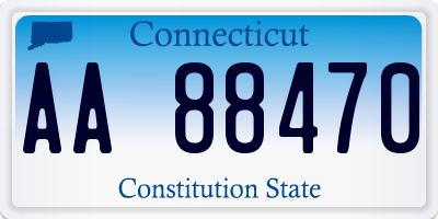 CT license plate AA88470