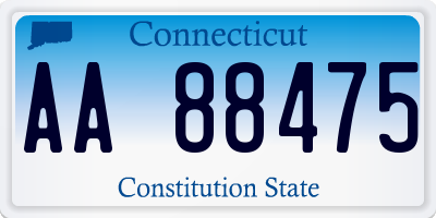 CT license plate AA88475