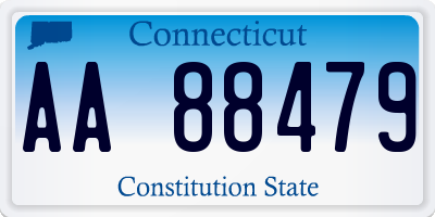 CT license plate AA88479