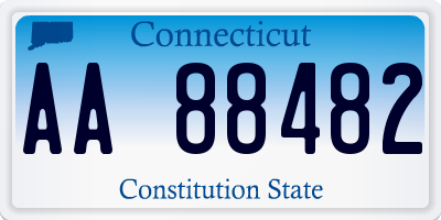 CT license plate AA88482