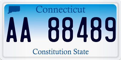 CT license plate AA88489