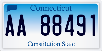 CT license plate AA88491