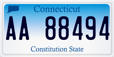 CT license plate AA88494