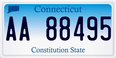 CT license plate AA88495