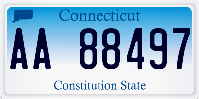 CT license plate AA88497