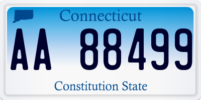 CT license plate AA88499