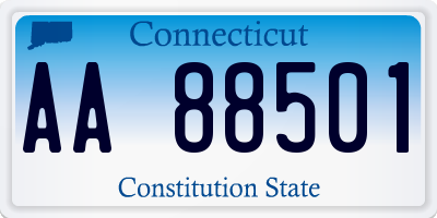 CT license plate AA88501