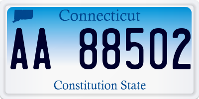 CT license plate AA88502