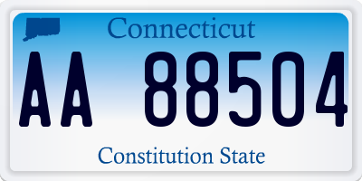 CT license plate AA88504