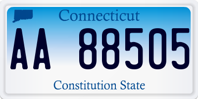 CT license plate AA88505