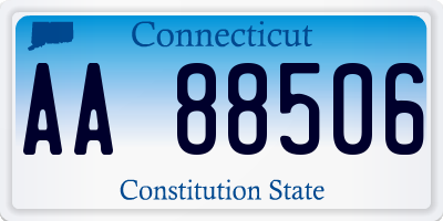 CT license plate AA88506