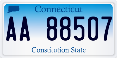 CT license plate AA88507