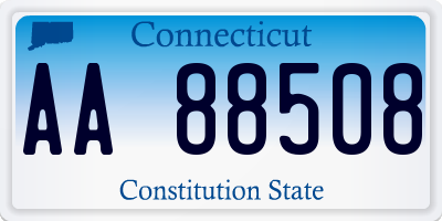 CT license plate AA88508