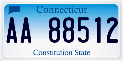 CT license plate AA88512