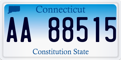 CT license plate AA88515