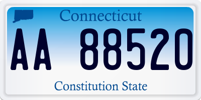 CT license plate AA88520