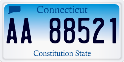 CT license plate AA88521