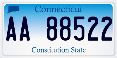 CT license plate AA88522