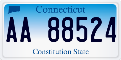 CT license plate AA88524