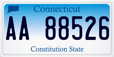 CT license plate AA88526