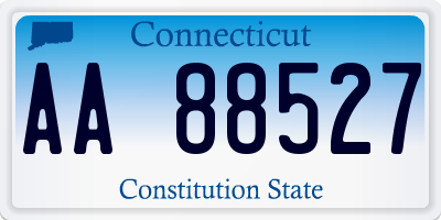 CT license plate AA88527