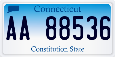 CT license plate AA88536