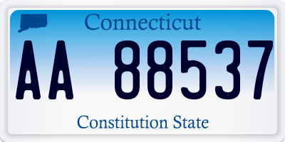 CT license plate AA88537