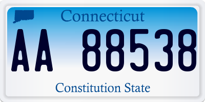 CT license plate AA88538