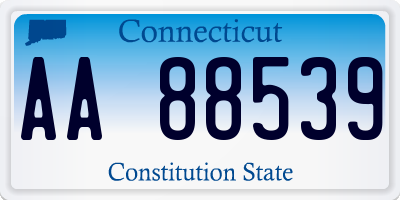 CT license plate AA88539