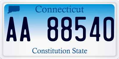 CT license plate AA88540