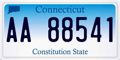 CT license plate AA88541