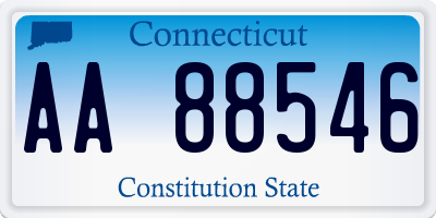 CT license plate AA88546