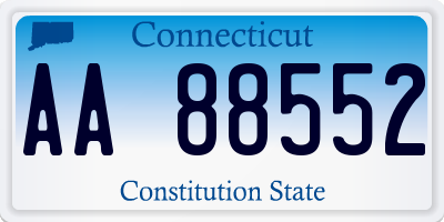 CT license plate AA88552