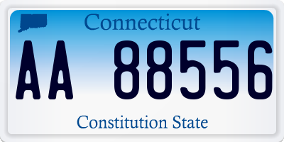 CT license plate AA88556