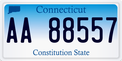 CT license plate AA88557