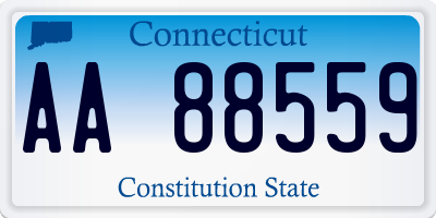 CT license plate AA88559