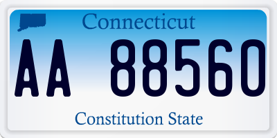 CT license plate AA88560