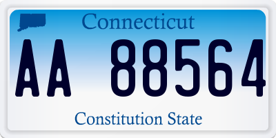 CT license plate AA88564